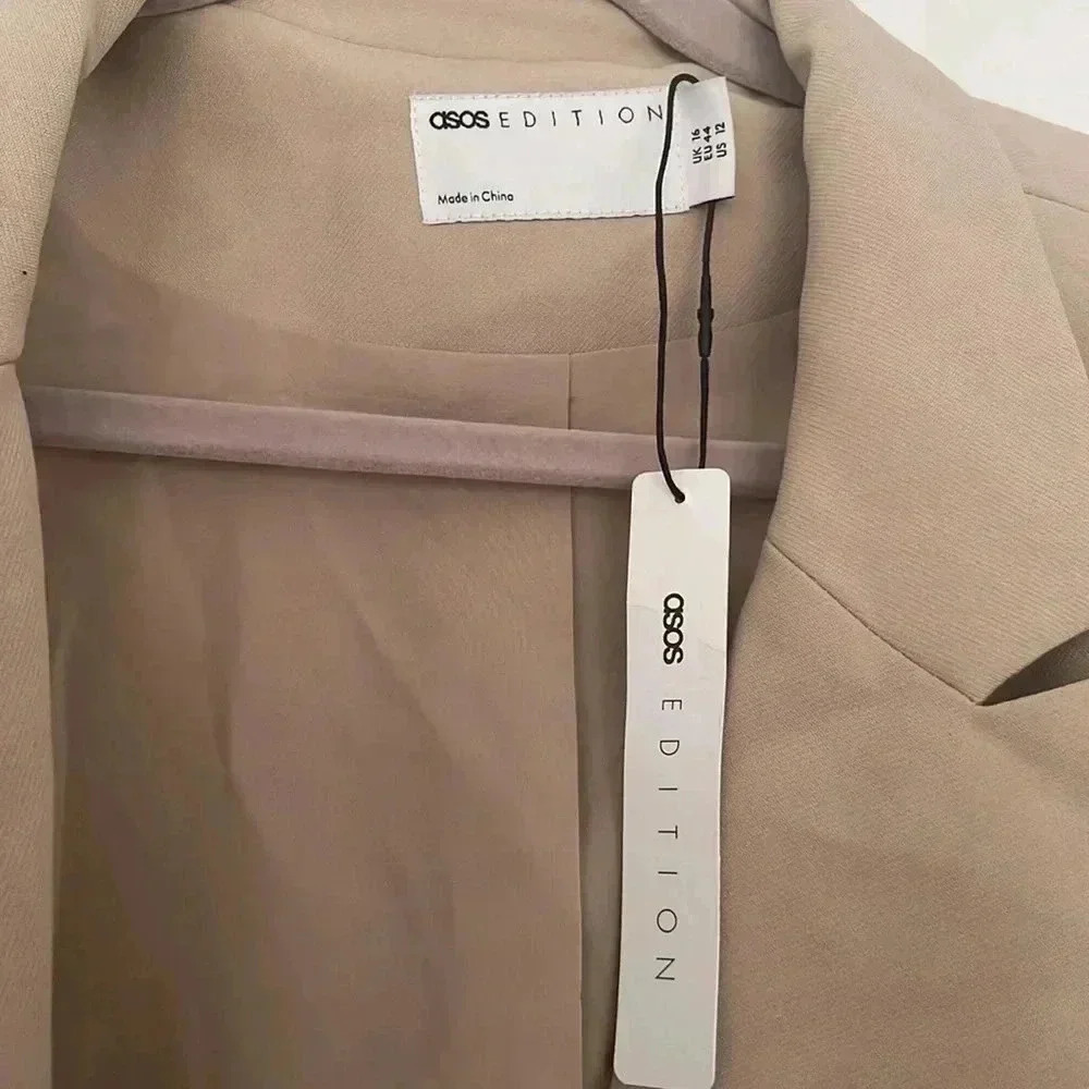NWT ASOS EDITION Oversized Longline Blazer Sz 12 - Picture 3 of 7